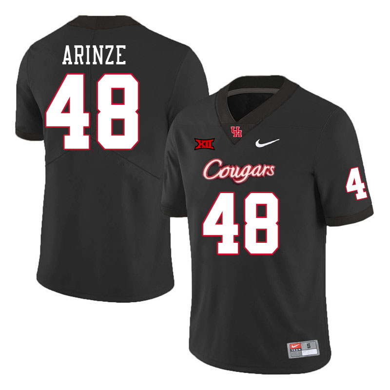 Men #48 Kamsi Arinze Houston Cougars College Football Jerseys Stitched Sale-Black - Click Image to Close